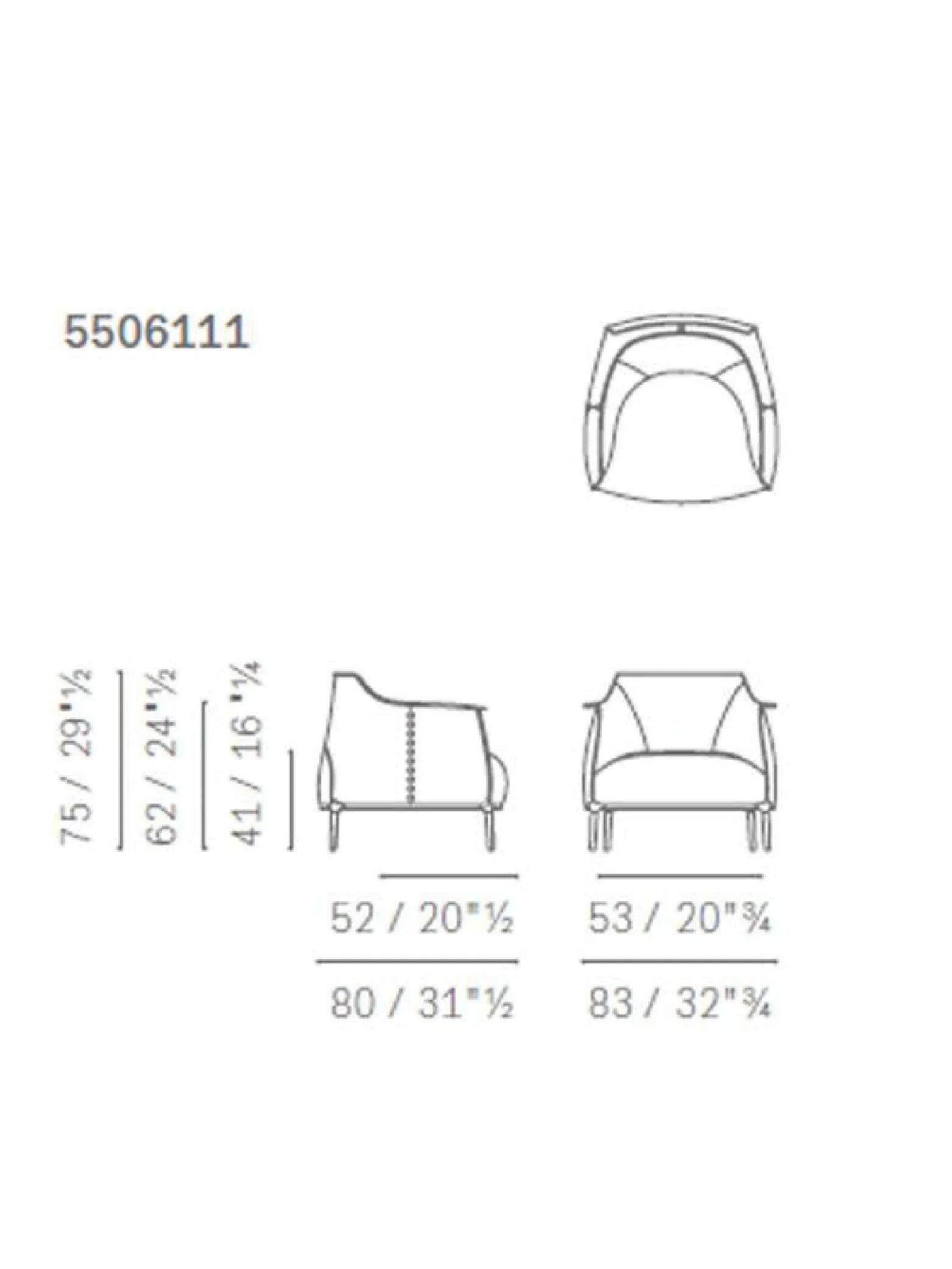 Polo Lounge Chair - Brown